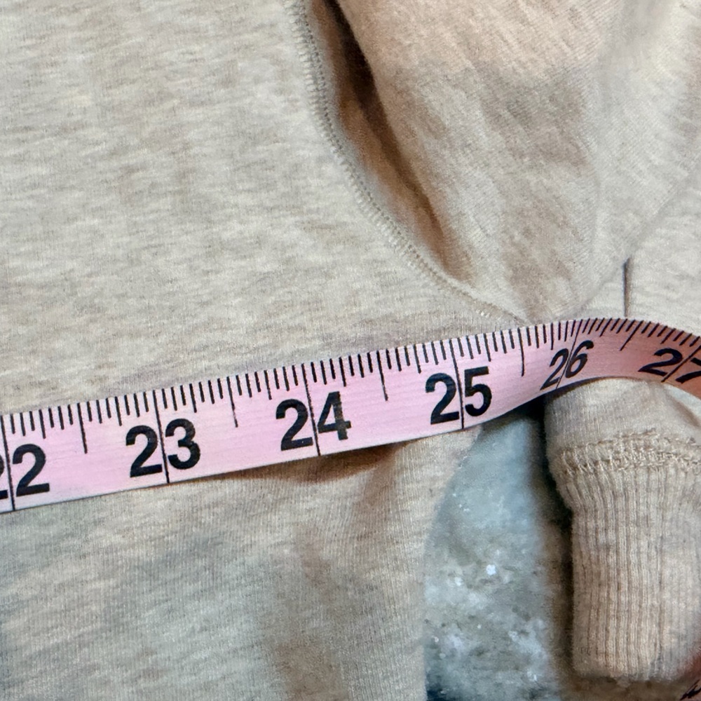 Two by Vince Camuto Beige Zip Hoodie Mesh Detail Stretch Sweatshirt Medium - Picture 8 of 10